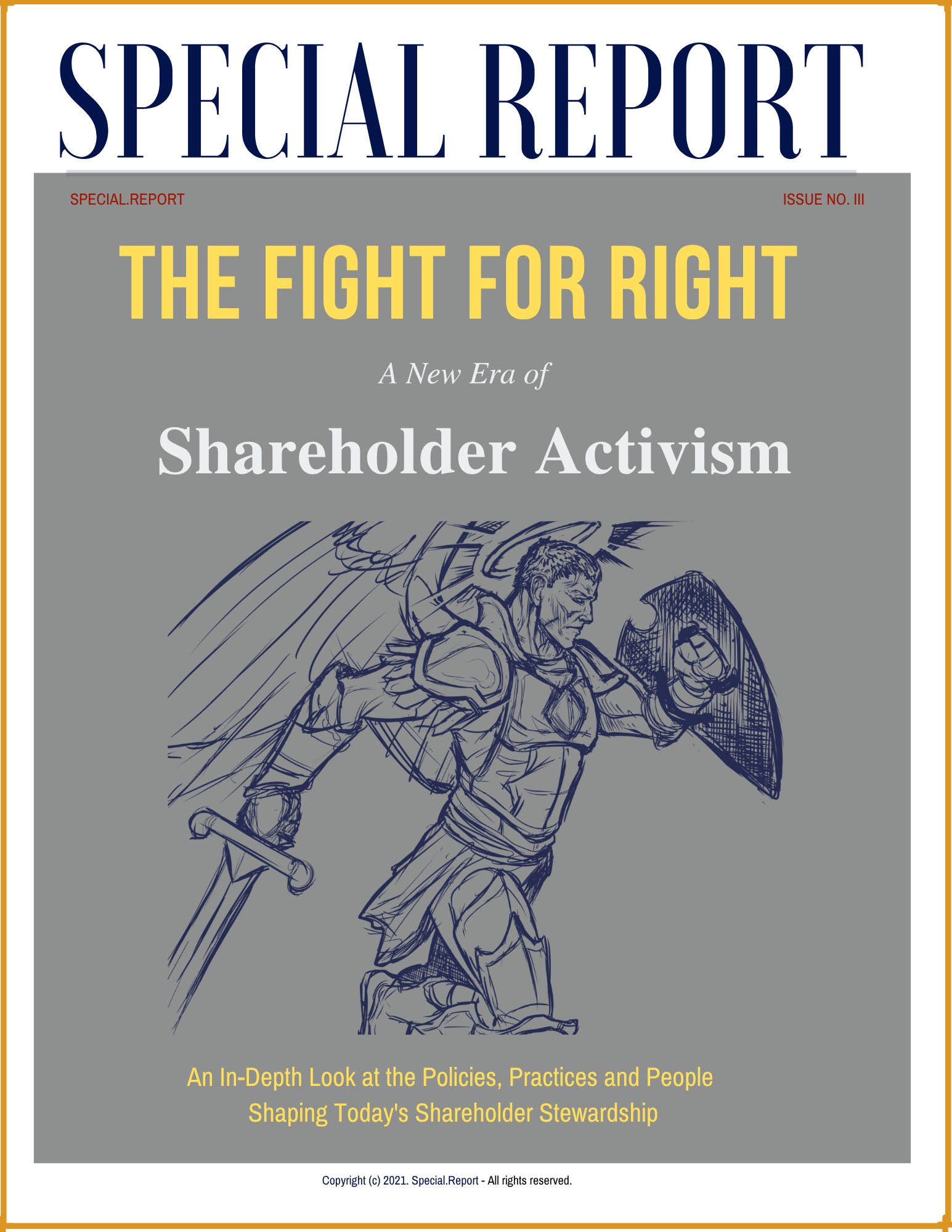 Special.Report cover for Growing Tension Between Shareholders and Companies