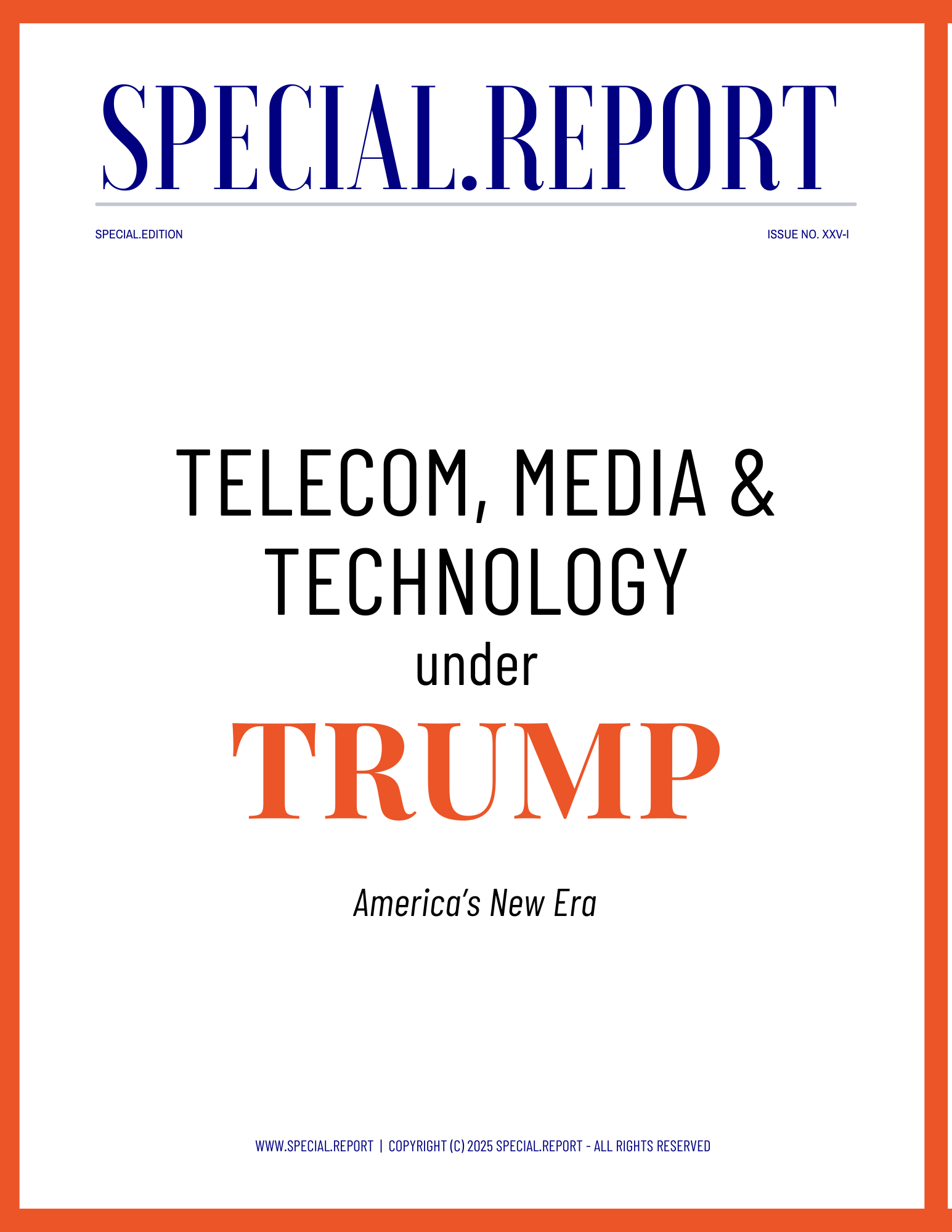 Special.Report cover — Telecom, Media & Technology Under Trump